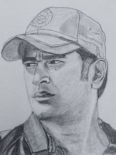 MS Dhoni Pencil Drawing