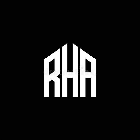 RHA Letter Logo Design on BLACK Background. RHA Creative Initials ...