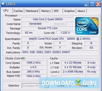 Download CPU-Z for Windows 11/10/8/7 (Latest version 2023) - Downloads Guru