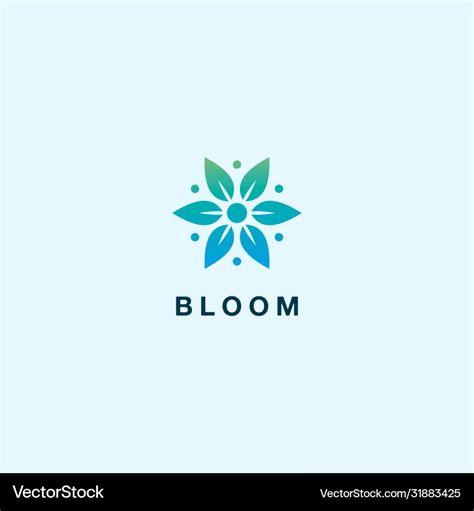 Flower bloom logo design template Royalty Free Vector Image