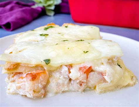 Creamy White Seafood Lasagna + {VIDEO}