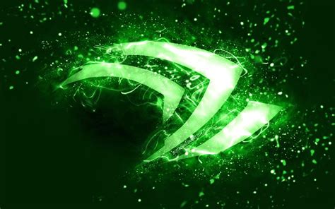 Download wallpapers Nvidia green logo, 4k, green neon lights, creative, green abstract ...