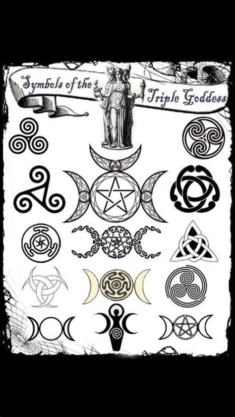 Maiden, Mother and Crone | Wiccan symbols, Goddess symbols, Book of shadows