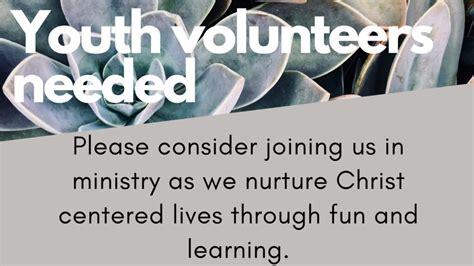 Youth Volunteer – Tomball Methodist Church