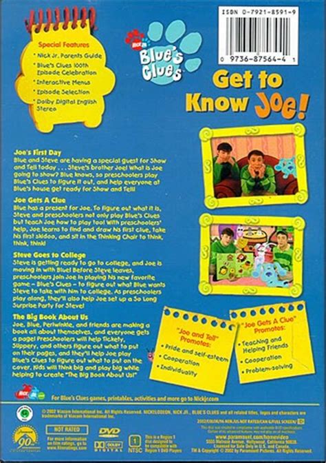 Blue's Clues: Get To Know Joe! (DVD 2002) | DVD Empire