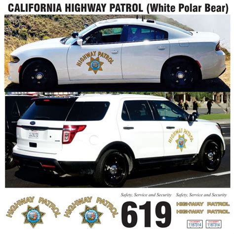 California Highway Patrol (CHP) Polar Bear White, CA – Bilbozodecals