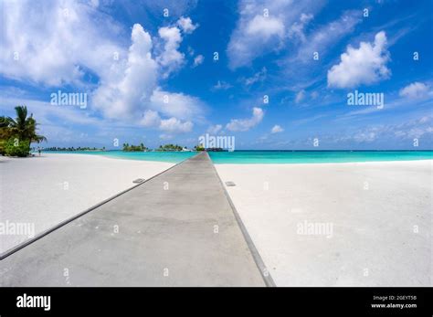 Nice white beach in island Maldives Stock Photo - Alamy