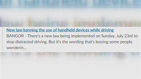 VERIFY: When does Maine's new 'hands-free' driving law take effect ...