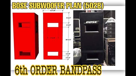 Subwoofer plan 6th order bandpass by Bose, Amateur sub cabinet building. - YouTube