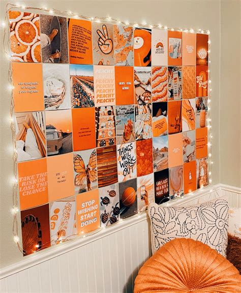 TRENDY ORANGE collage kit wall collage orange teen | Etsy