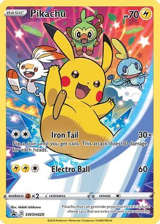 Pikachu - SWSH020 - SWSH: Sword & Shield Promo Cards - Pokemon