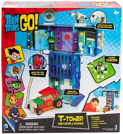 Teen Titans Go T-Tower with Lights Sounds Playset Jazwares - ToyWiz