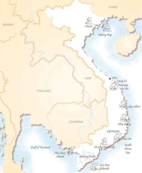 Vietnam Beaches Map