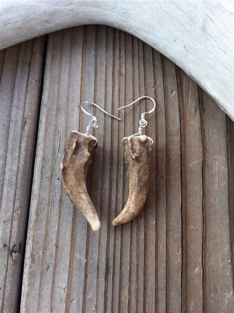 Deer Antler Earrings Real Antler Earrings Antler Tip Earrings Antler Jewelry Tine Designs by ...