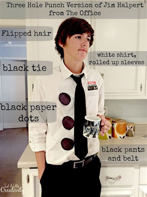 Laziest DIY Costume Ever- Three Hole Punch Version of Jim Halpert from ...