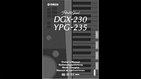 MANUAL DE INSTRUCCIONES TECLADO YAMAHA YPG-235 & DGX-230 - YouTube