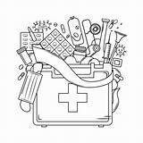 First Aid Kit Coloring Pages sketch template