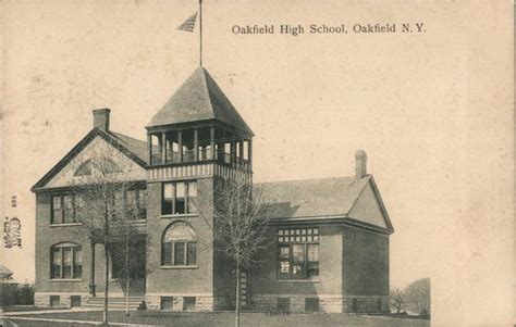 Oakfield High School New York Postcard