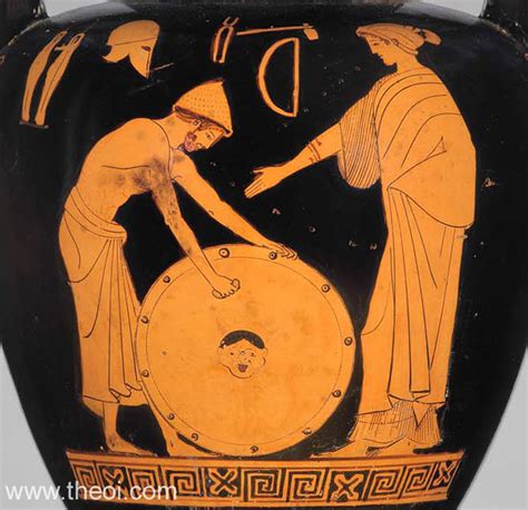 Hephaestus & Thetis - Ancient Greek Vase Painting