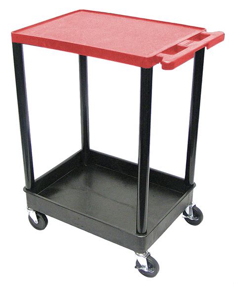 Flat Handle Utility Cart, 300 lb Load Capacity, Number of Shelves 2, 24 in x 18 in - Grainger