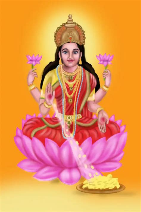 Learn How to Draw Lakshmi Mata (Hinduism) Step by Step : Drawing Tutorials