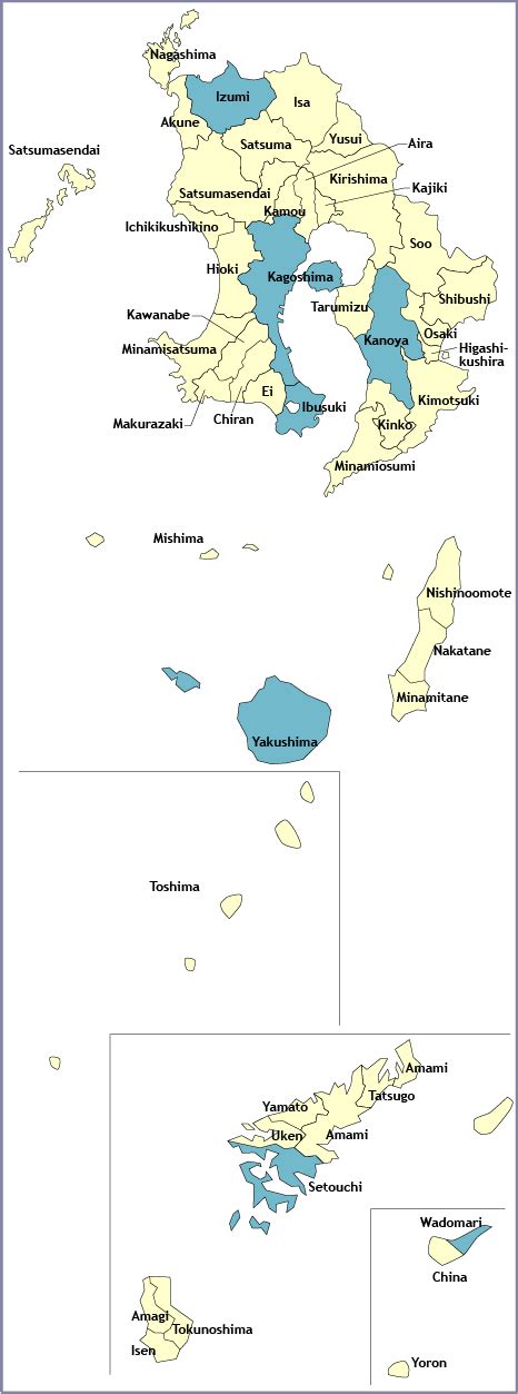 Regions & Cities: Kagoshima Prefecture