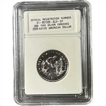 * 2009 Silver Enriched Sacagawea Native American Dollar Coin in Holder | Property Room