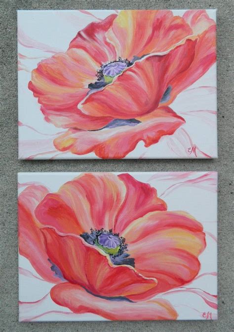 Original Poppies Painting Red Poppies Red Flower Painting | Etsy in 2020 | Flower painting ...