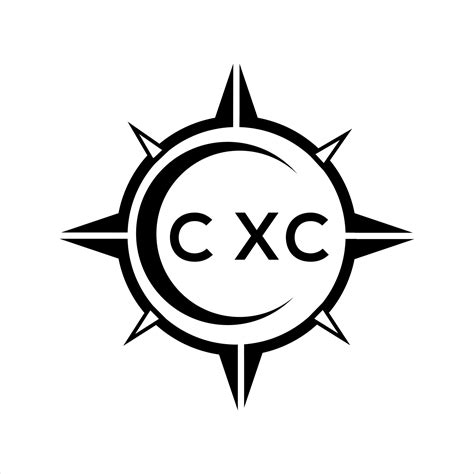 CXC abstract technology circle setting logo design on white background. CXC creative initials ...