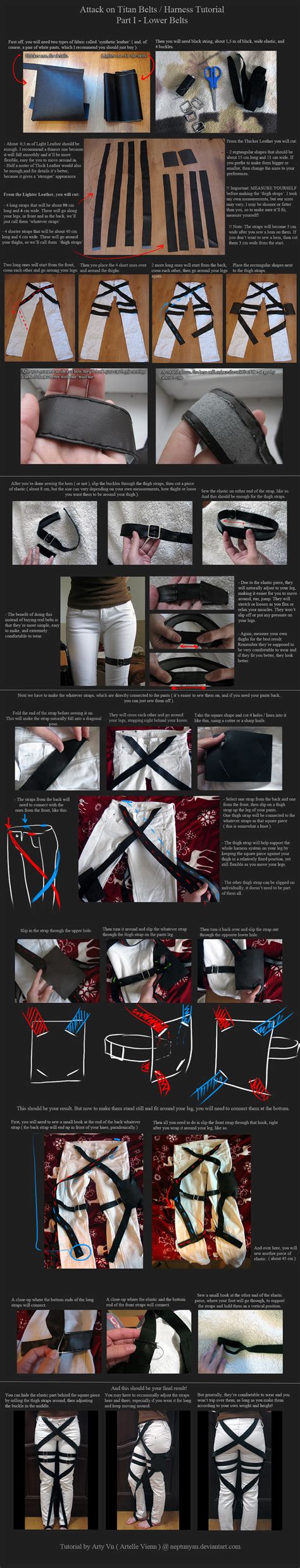 Attack on Titan Belts / Harness Tutorial - Part 1 by neptunyan on ...