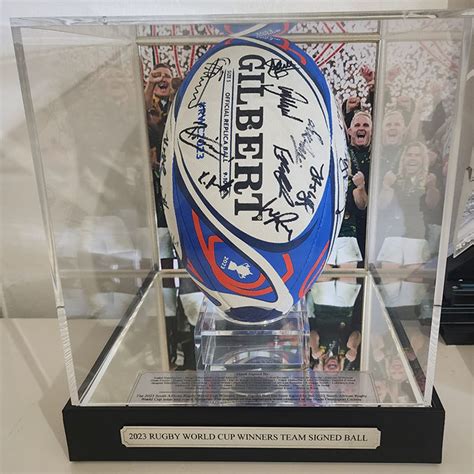 South Africa 2023 Rugby Winners Team Signed Ball incl Acrylic Case ...