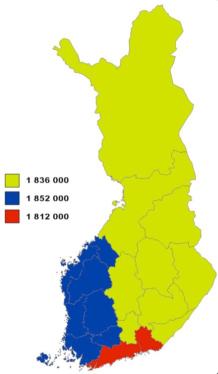 - Finland split into 3 areas of approximately equal population. Finland Map, Imaginary Maps ...