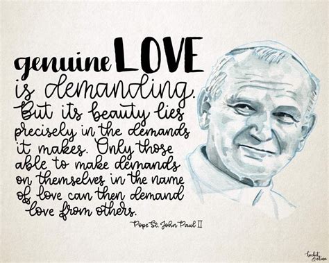 Genuine Love Pope St. John Paul II Watercolor print - Etsy | Pope john ...