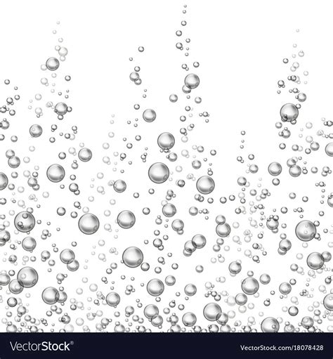 Fizzing oxygen bubbles isolated Royalty Free Vector Image