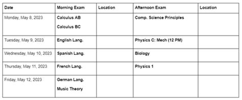 Ap Exam Calendar 2023 - May 2023 Calendar