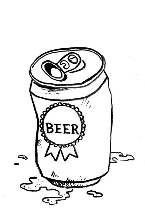 Beer Can Drawing at GetDrawings | Free download