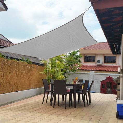 Rectangle 3m X 4m Clara Sun Shade Sail White Waterproof Canopy Patio ...