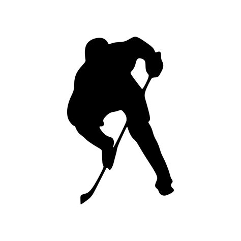 ice hockey silhouette on a white background 10777990 Vector Art at Vecteezy