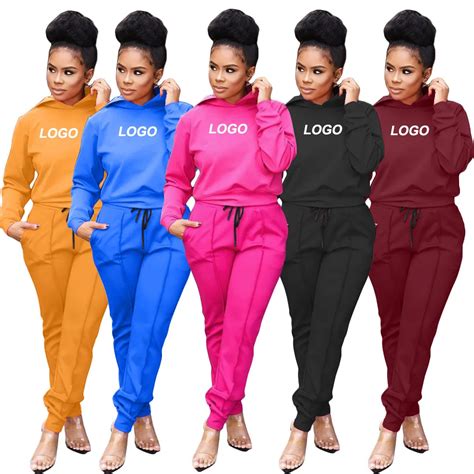 Custom 2020 Plain Long Sleeves Sweat Suits Fashion Autumn Women Joggers ...