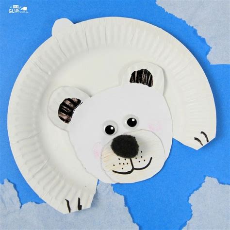 Polar Bear Paper Plate Craft | Animal crafts for kids, Polar bear craft, Bear crafts