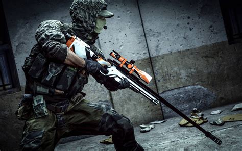 Download wallpapers Asiimov Sniper, 4k, soldier, Battlefield 4 for desktop free. Pictures for ...