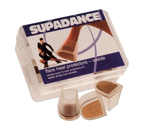 Supadance Flare & Cuban Heel Protectors with a Suede Base - Duo Dance, The Dance Shoe Shop