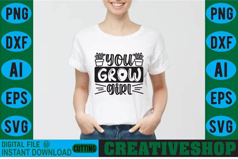 You Grow Girl Graphic by CREATIVESHOP · Creative Fabrica