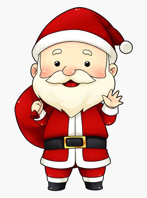 Cute Santa Claus Cartoon, HD Png Download , Transparent Png Image - PNGitem