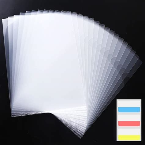 Amazon.com : 100 Pack Document Clear Plastic Folder Copy Safe Project Pocket LType US Letter ...