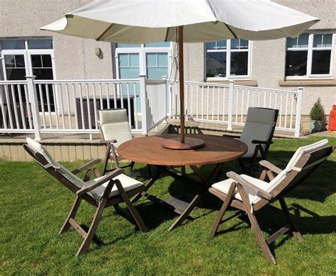 GARDEN FURNITURE SET WITH PARASOL (DOBBIES GARDEN CENTRE) | in Perth, Perth and Kinross | Gumtree