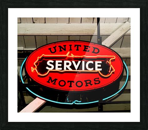 Vintage Neon Garage Sign - Melody Rossi Canvas