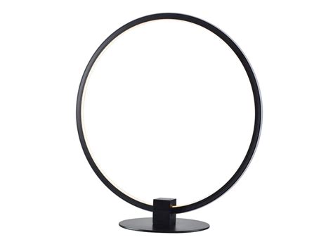 Black Metal Ring LED Table Lamp 15"H | Steinhafels Arc Lamp, Arc Floor Lamps, Metal Table Lamps ...