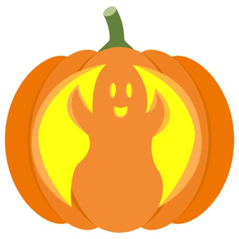 Cute Ghost Pumpkin Stencil | Free Printable Papercraft Templates