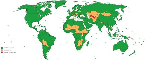 All of the landlocked countries in the World - Vivid Maps